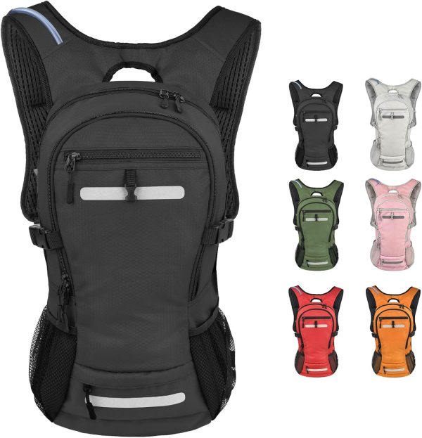20L Multipurpose Hiking Backpack with 3L Water Bladder ?C Durable Hydration Backpack with Insulated Bladder Compartment, Hidden Helmet Holder & Rain Cover ?C for Hiking, Commuting, and Camping