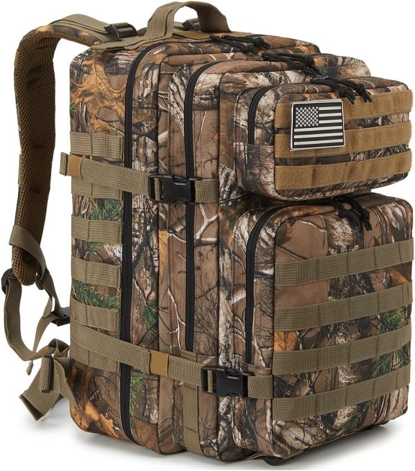 45L Military Tactical Backpacks  Army Assault Pack 3 Day Bug Out Bag Hiking Treeking Rucksack…